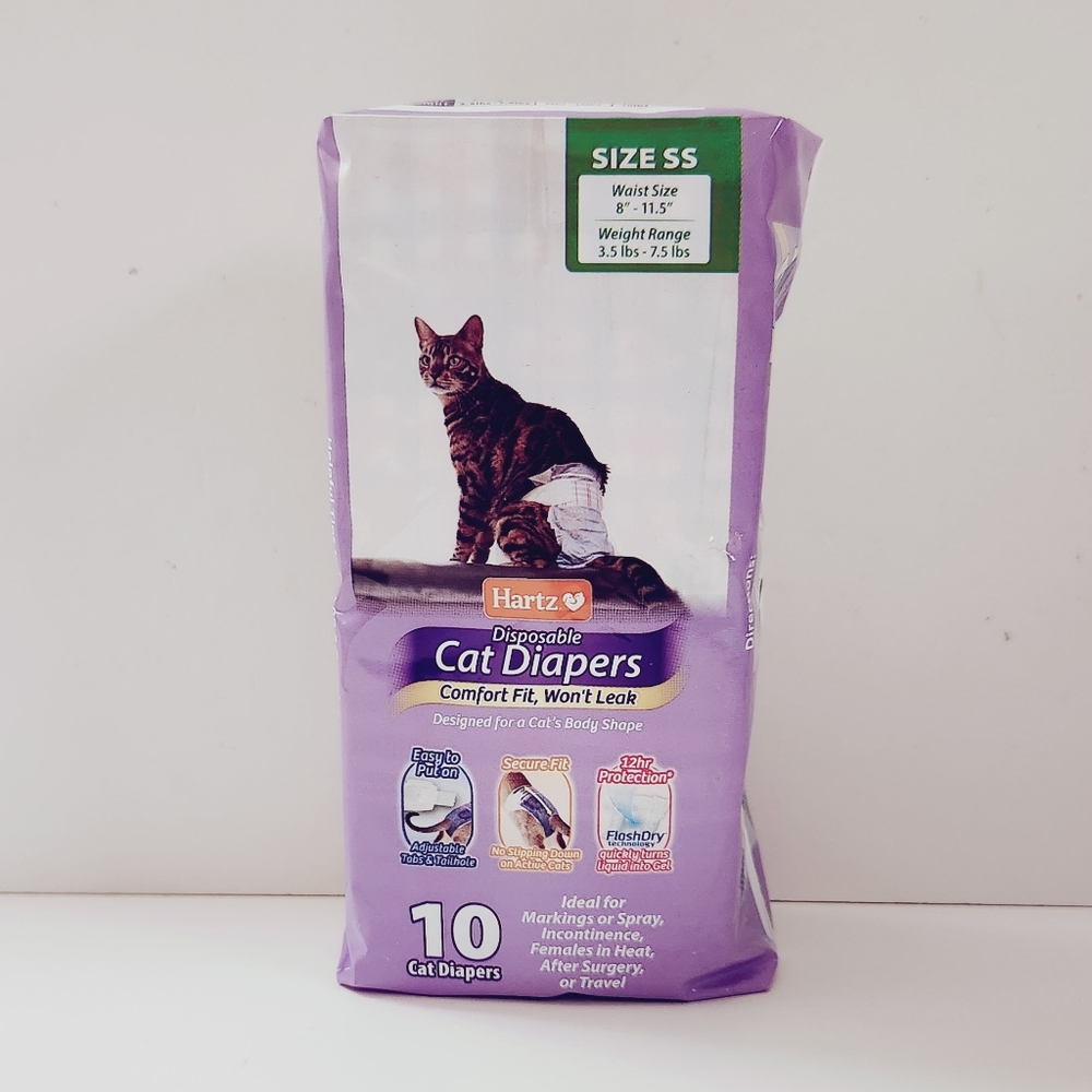🐢2/$15 Hartz Disposable Cat Diapers